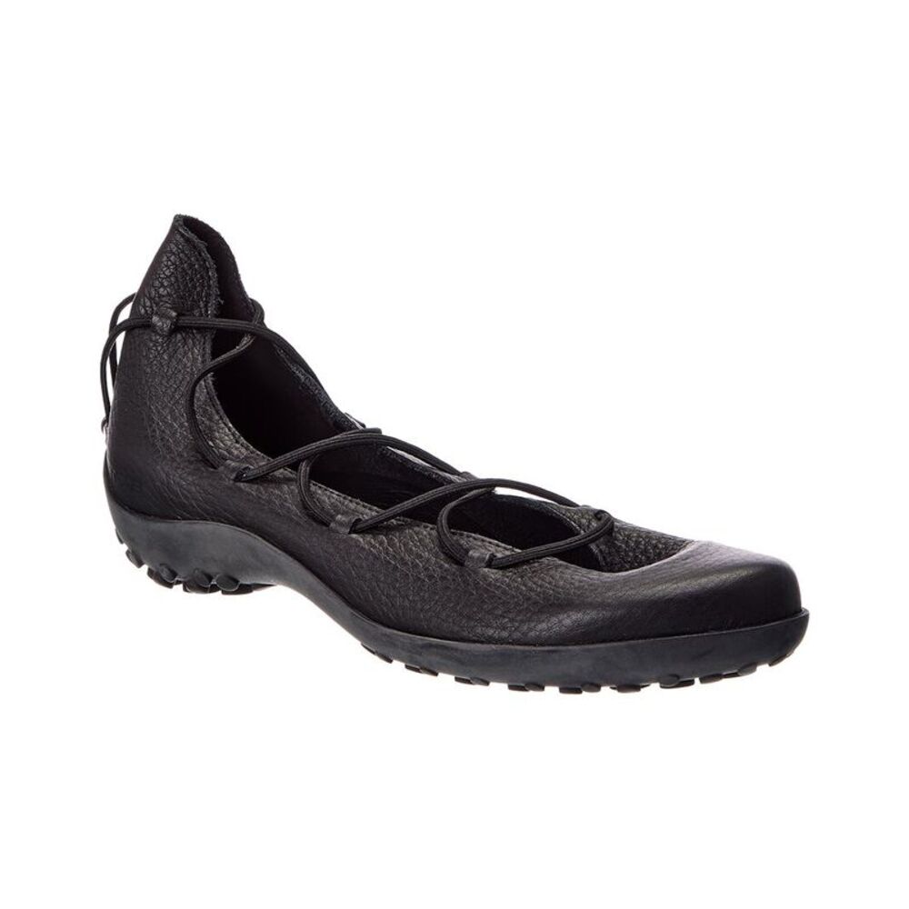 Arche Pulkaz Leather Flat, Black